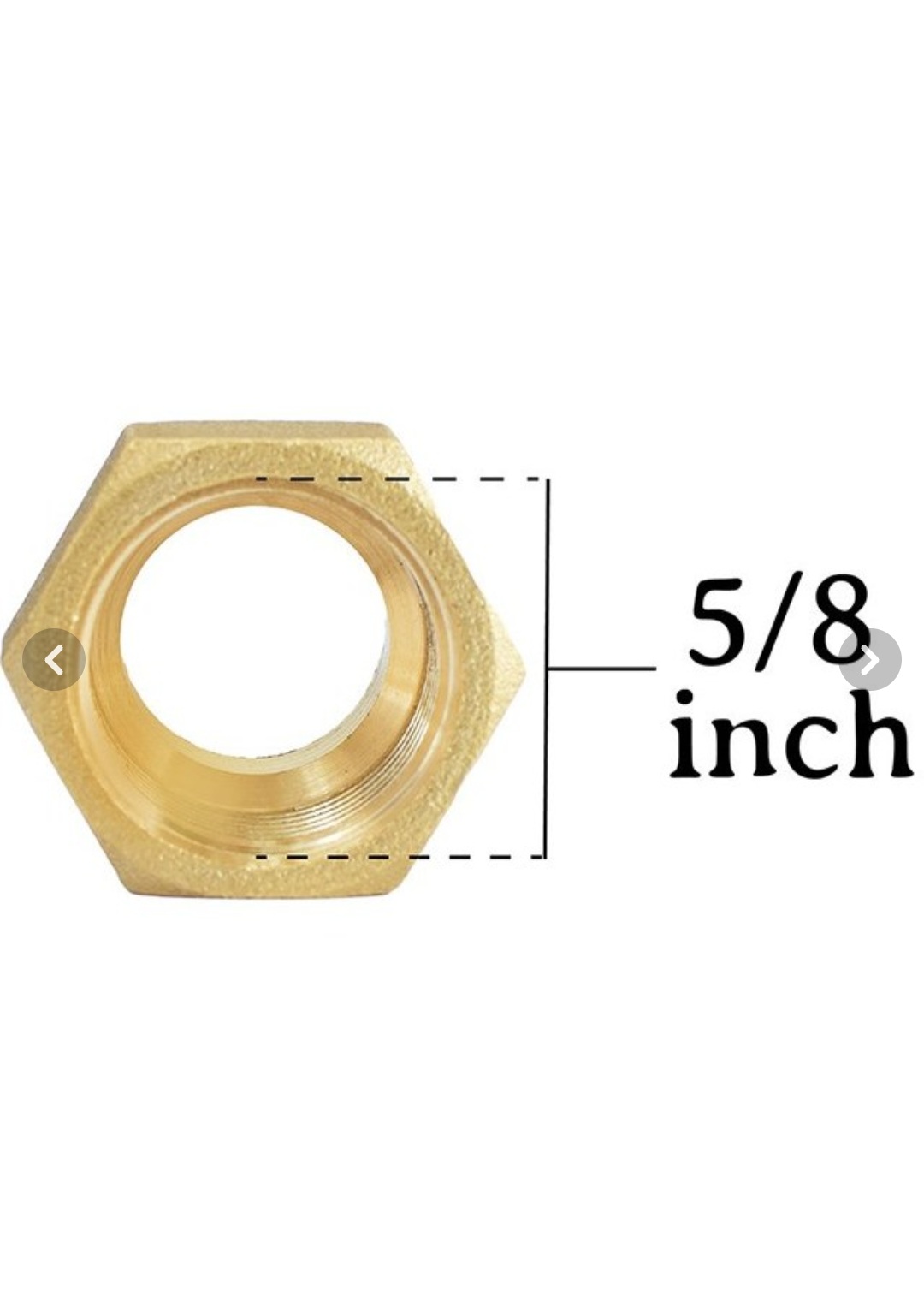 مهره ۵/۸ برنجی